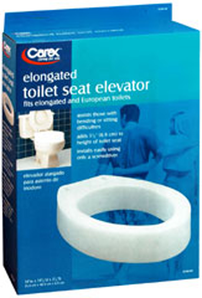 Carex Toilet Seat Elevator, Elongated Sandbox Thrifty White Health