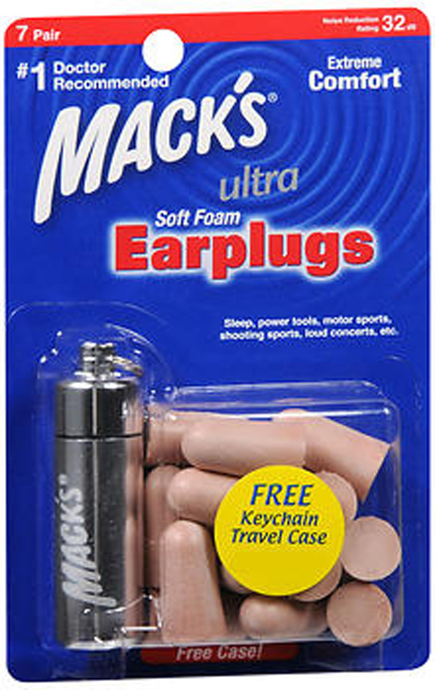 Mack's Soft Foam Earplugs Ultra 7 Pair Sandbox The Online Drugstore Thrifty White Health