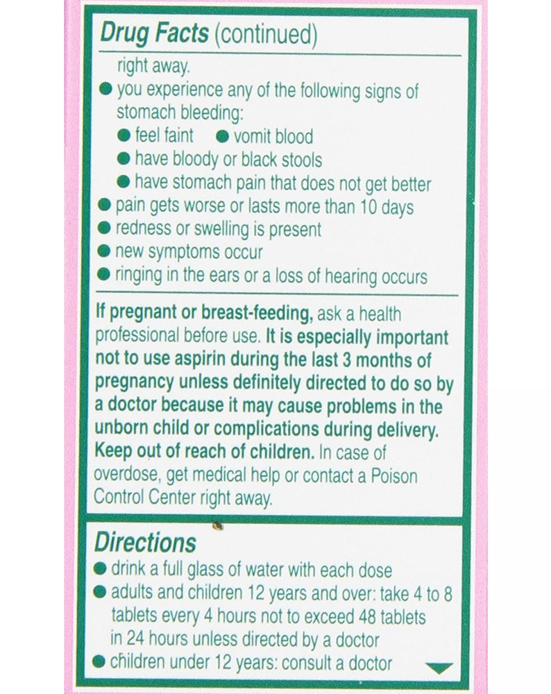 Bayer Chewable Low Dose 'Baby' Aspirin 81 mg Tablets Cherry 36 ct Sandbox Thrifty White