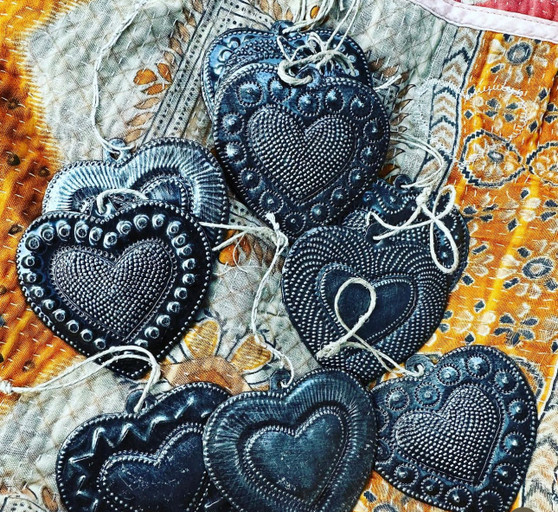 Tin Heart Ornaments