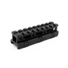 Super Slim .5" Picatinny Riser Mount 8 Slot Aluminum Black