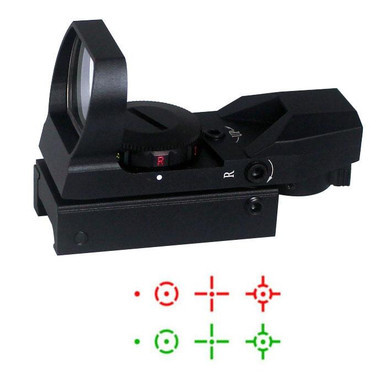 Tactical Holographic Reflex Sight Dual Illuminated Red/Green 4 Multi-Reticles