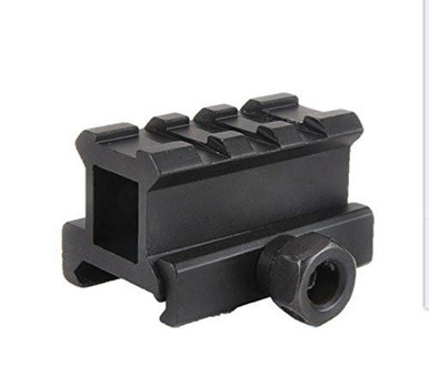 Tactical Picatinny Weaver Short See-Thru Mount with 1 Inch Height, 3 Slots Mini Raiser Slots by ACME Machine