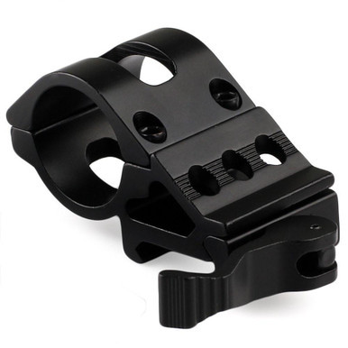 45 Degree Side 1" 25.4mm Ring Offset QD 20mm Rail Picatinny Flashlight Mount