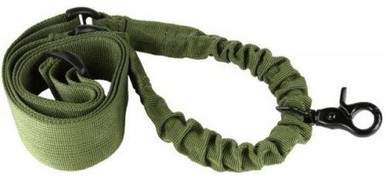 Single Point Bungee Sling - Olive - Lobster Claw