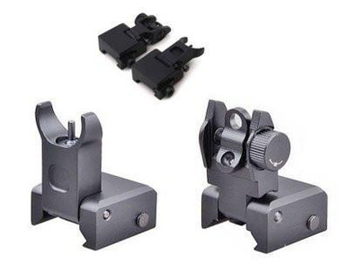 Tactical Flip Up Iron Sight Rear/Front Sight Half-Ghost Ring
