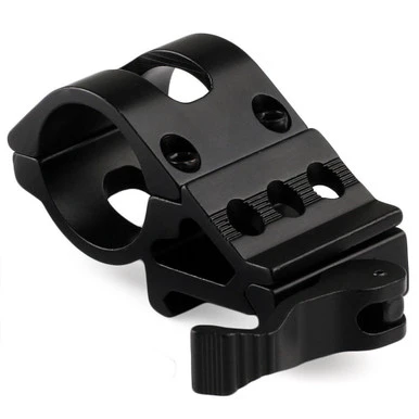 45 Degree Side 1" 25.4mm Ring Offset QD 20mm Rail Picatinny Flashlight Mount