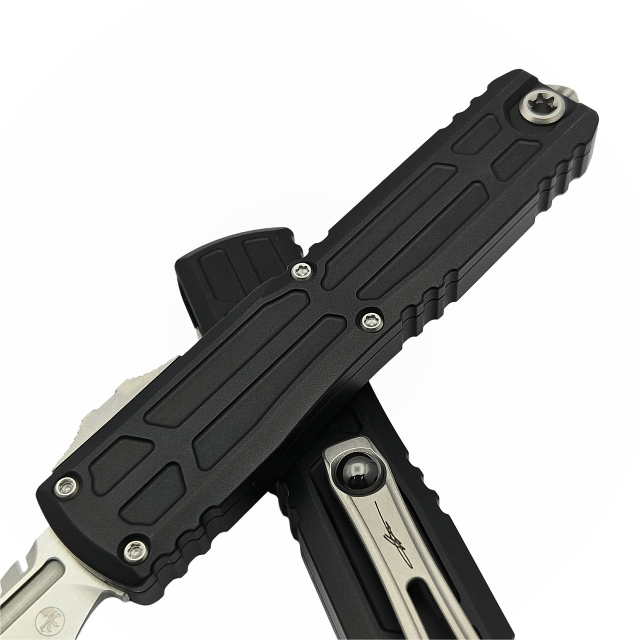 Large Microtech Microtech Ultratech EX Gen III ZBP Interceptor Stonewash 1117EX-10S