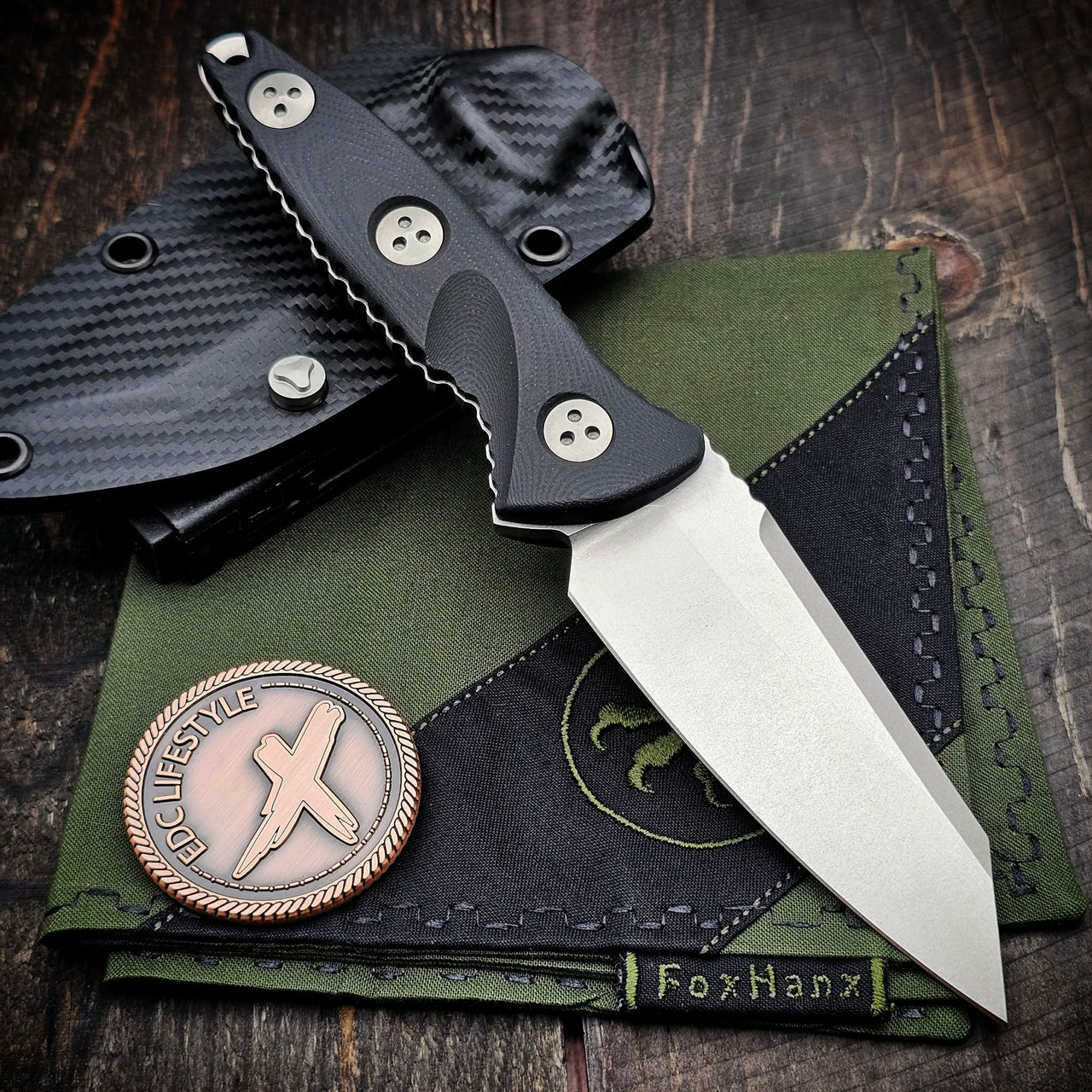 Microtech 93M-10 Socom Alpha Mini Fixed Warcom Stonewash S/N 001