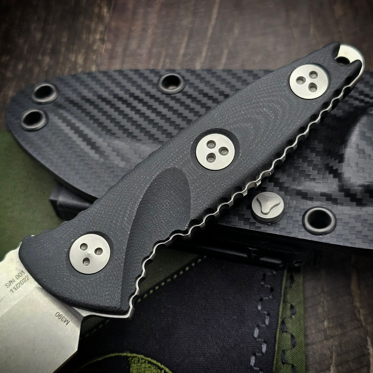 Microtech 93M-10 Socom Alpha Mini Fixed Warcom Stonewash S/N 001