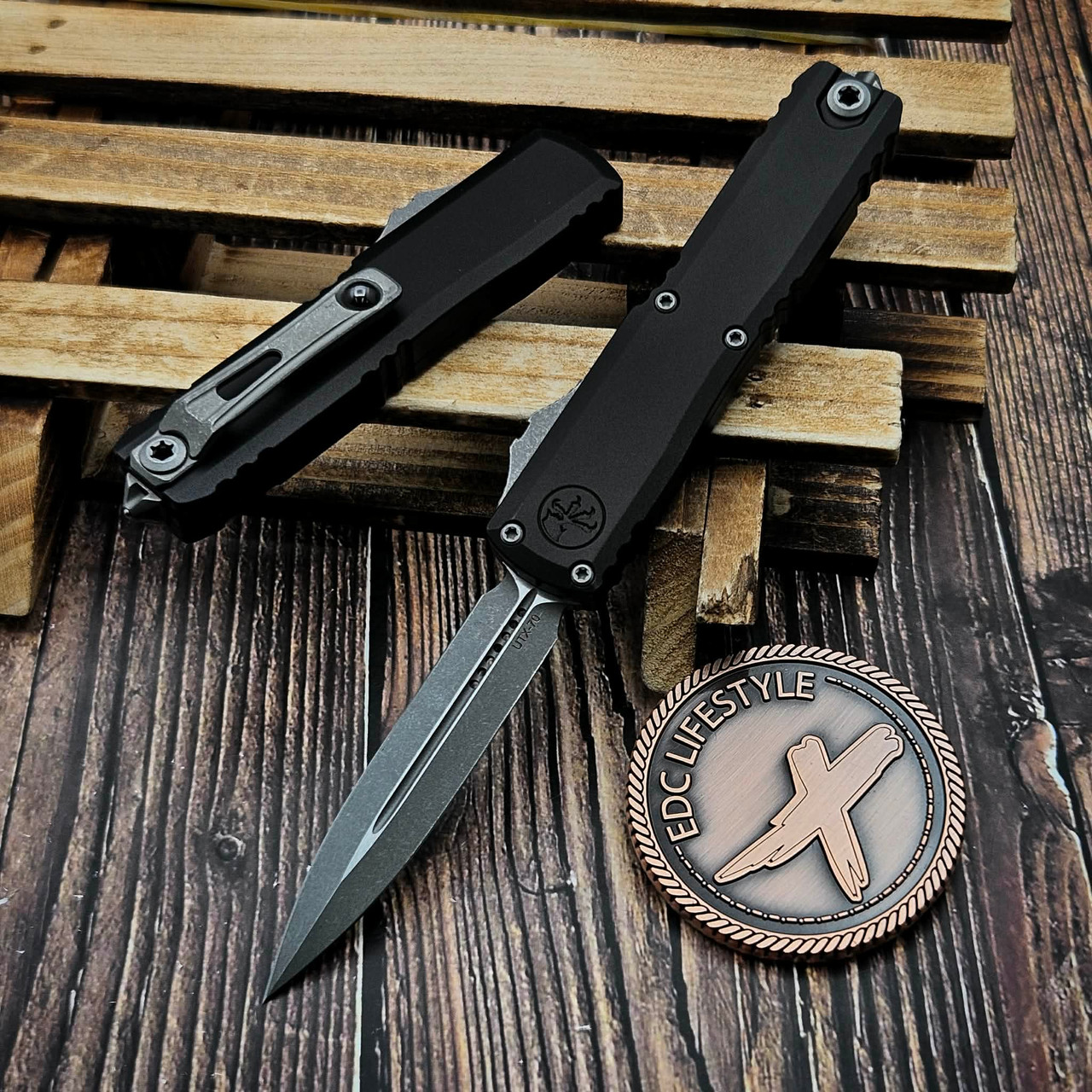 Microtech UTX-70 Black 2.5