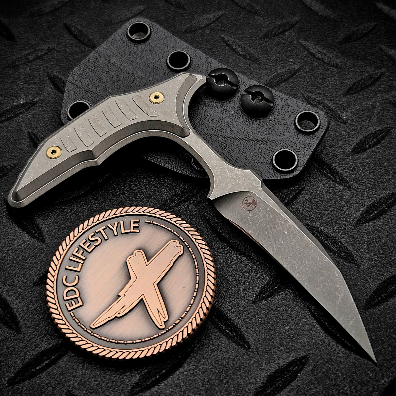 Microtech/Bastinelli Bee Apocalyptic Push Dagger W/ Ti Scales & Bronze ...