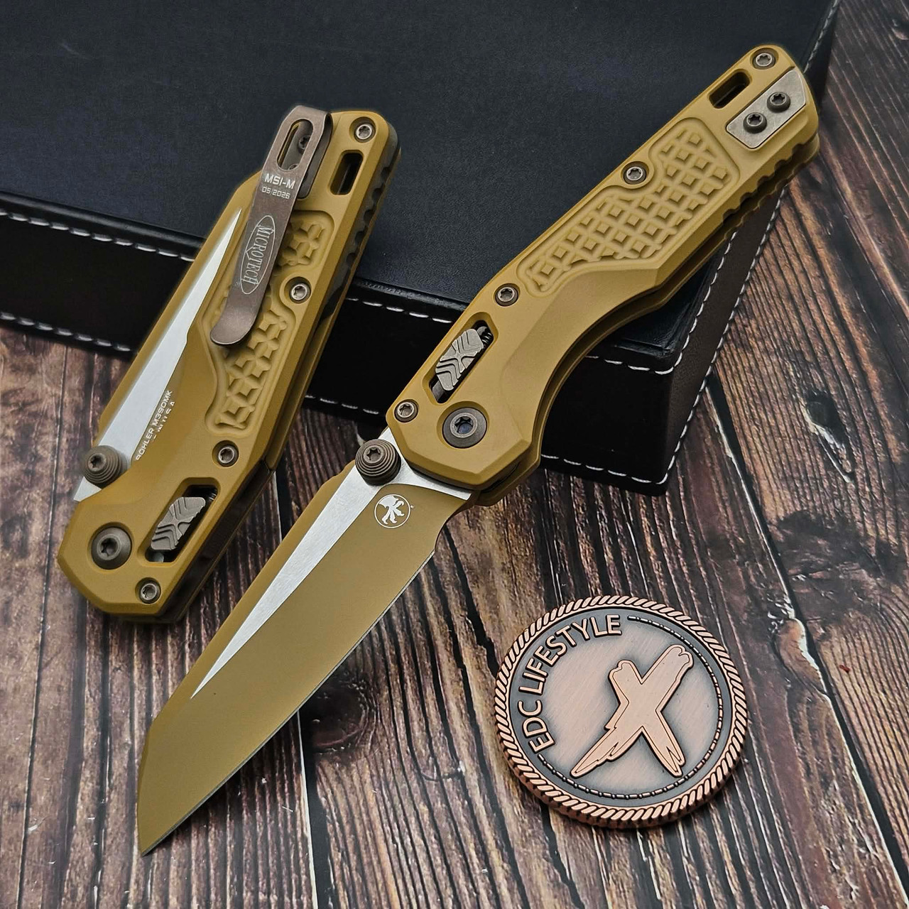 Microtech MSI Mini Cerakote RAL-8000 Aluminum Frag 3.18