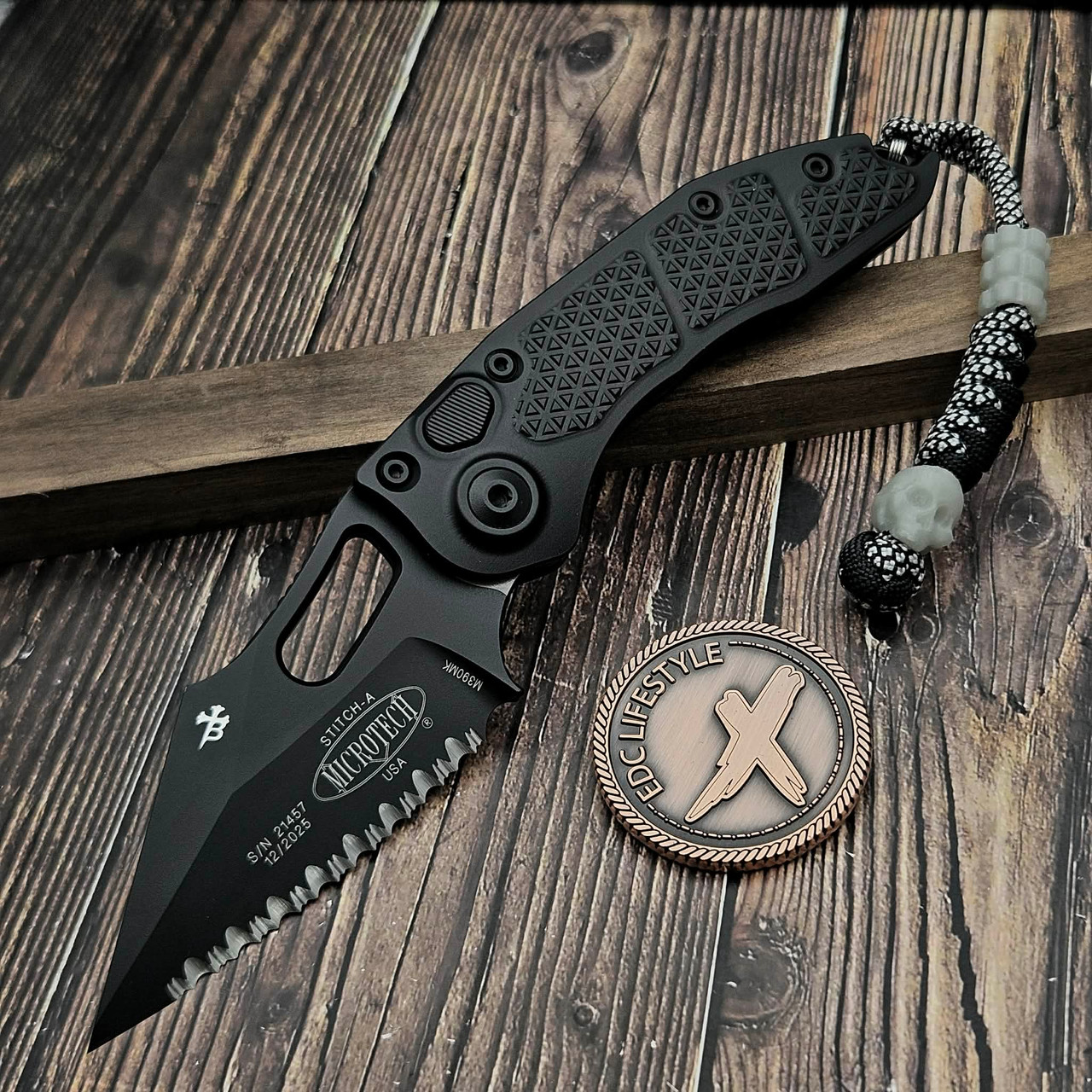 Microtech Stitch Auto Tactical S/E Full Serrated 169-3T - Preowned