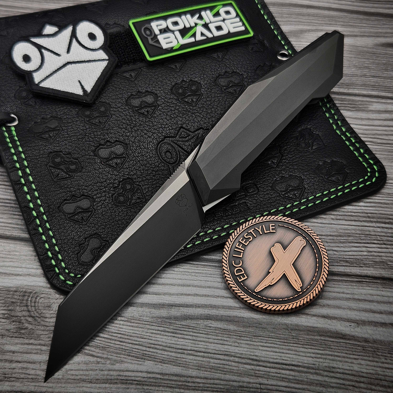 Poikilo Blade Small Prism Flipper PSW Titanium Folder 3.88