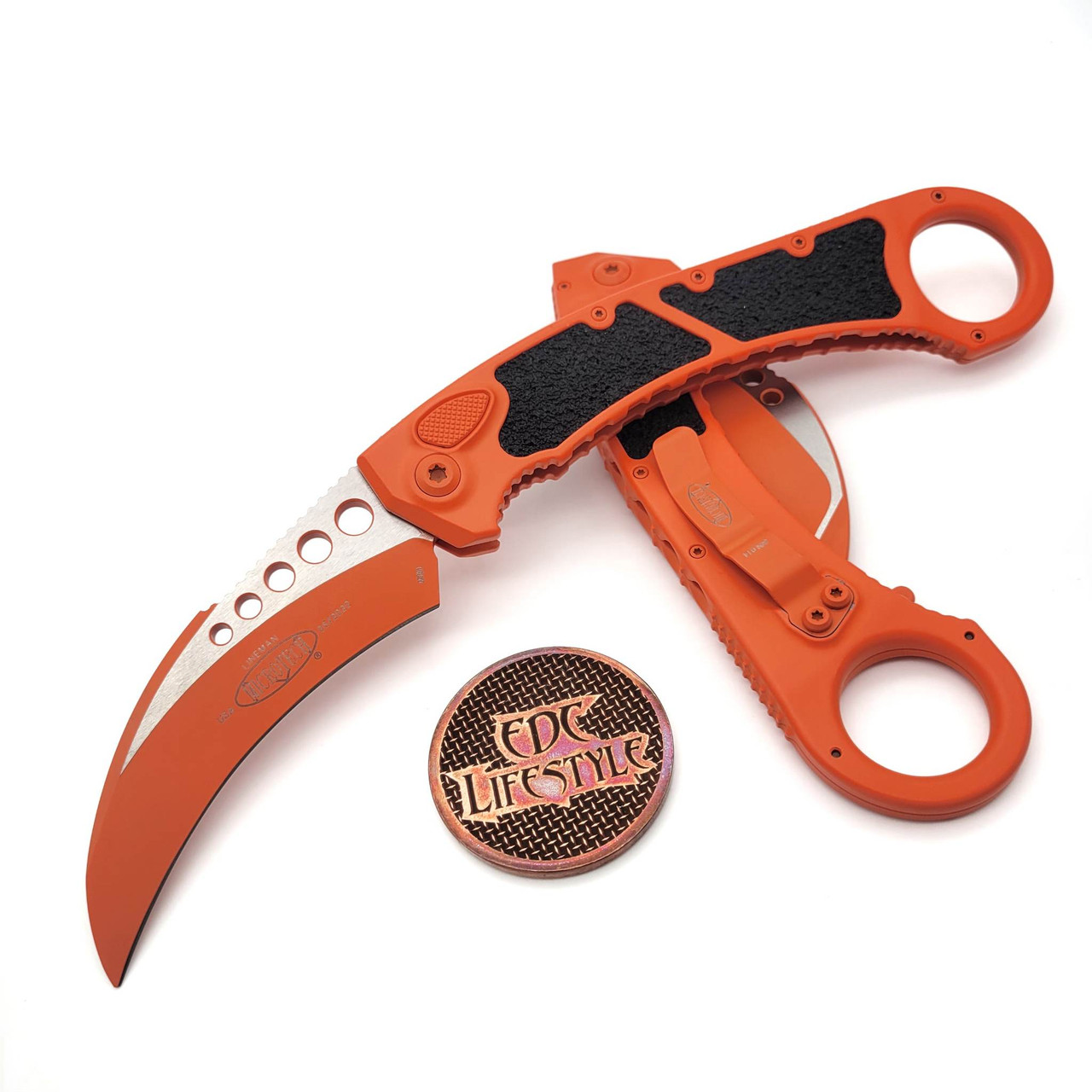 Microtech Lineman Tool Safety Orange 265-1COR
