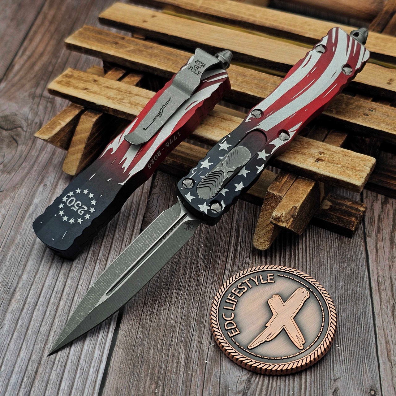 Microtech Dirac 4th of July 250th 2.9