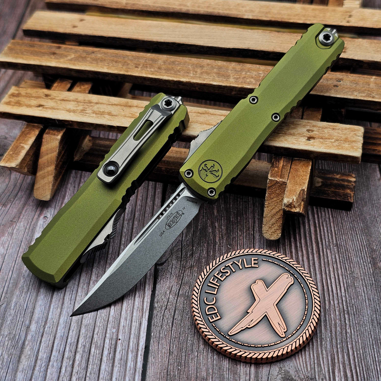 Microtech UTX-70 Gen IV OD Green 2.5