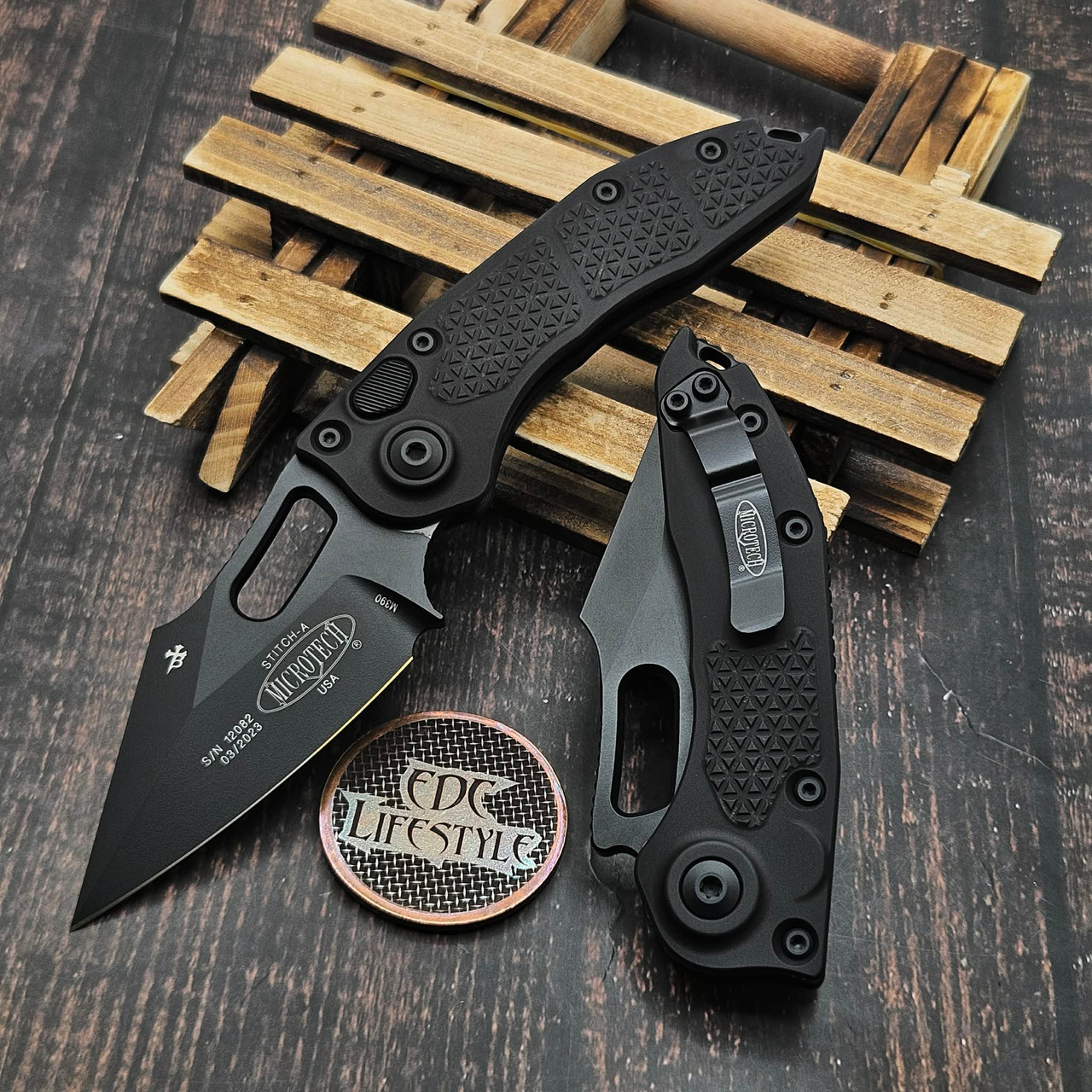 Microtech Borka Auto Stitch 169-1T Tactical Black Standard S/E