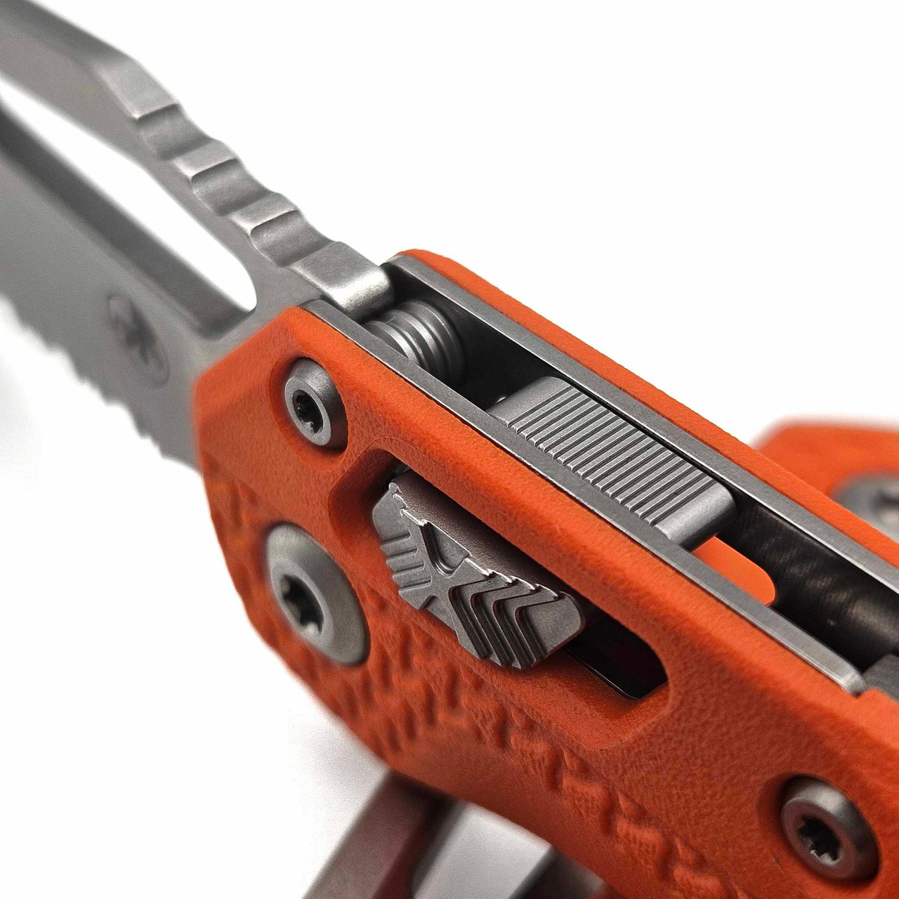 Microtech MSI Ram-Lok S/E Tri-Grip Polymer Molded Orange Partial ...
