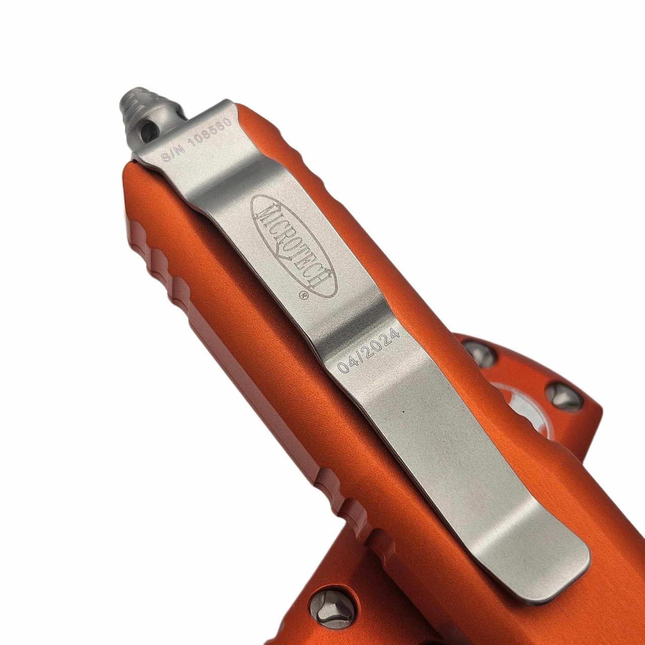 Milwaukee Microtech Microtech UTX-85 232-12OR Orange Stonewash Double Edge Full Serrated