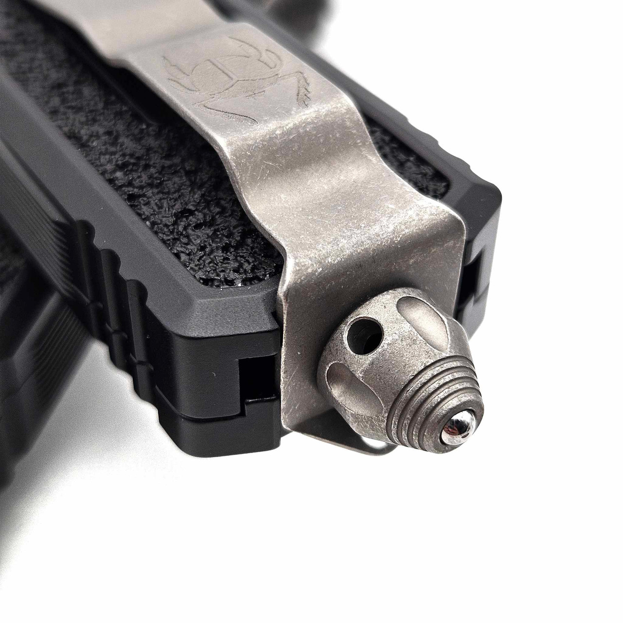 Microtech Scarab II 1278-11AP Black Apocalyptic Standard Partial Serrated