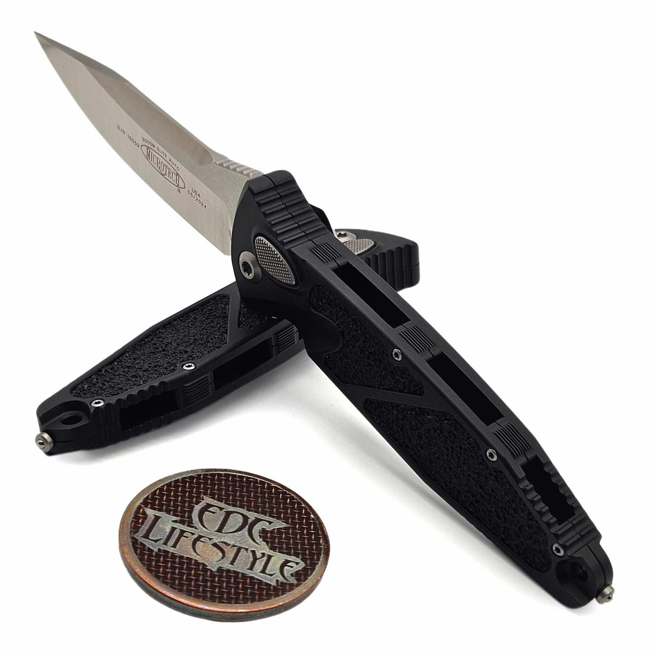 Microtech Socom Elite Auto Black 4" S/E Satin 160A-4
