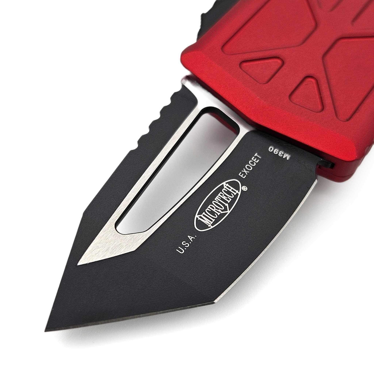 Microtech Exocet 158-1RD Red Tanto Exocet OTF Money Clip