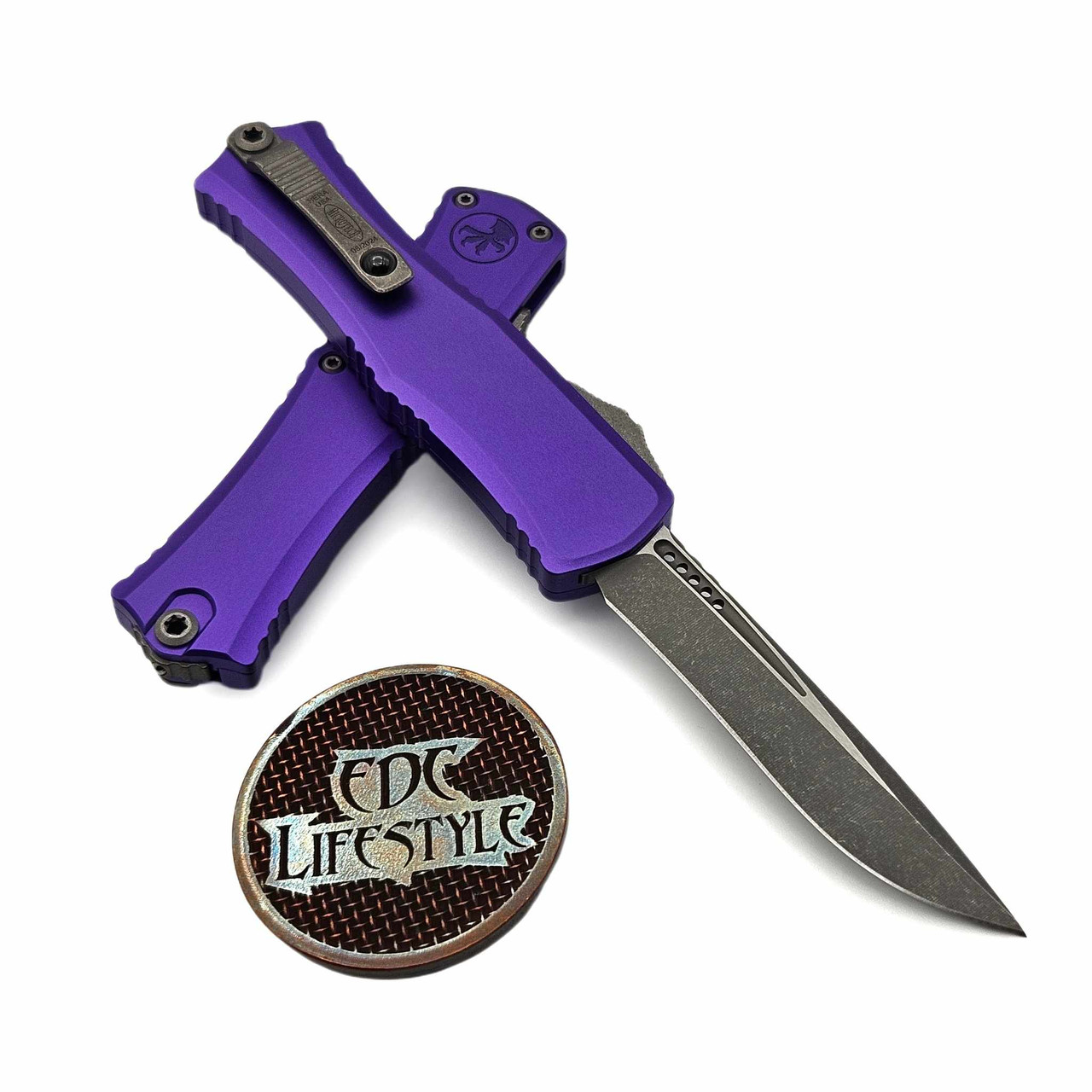 Microtech Hera II Mini Recurve Purple 2.95