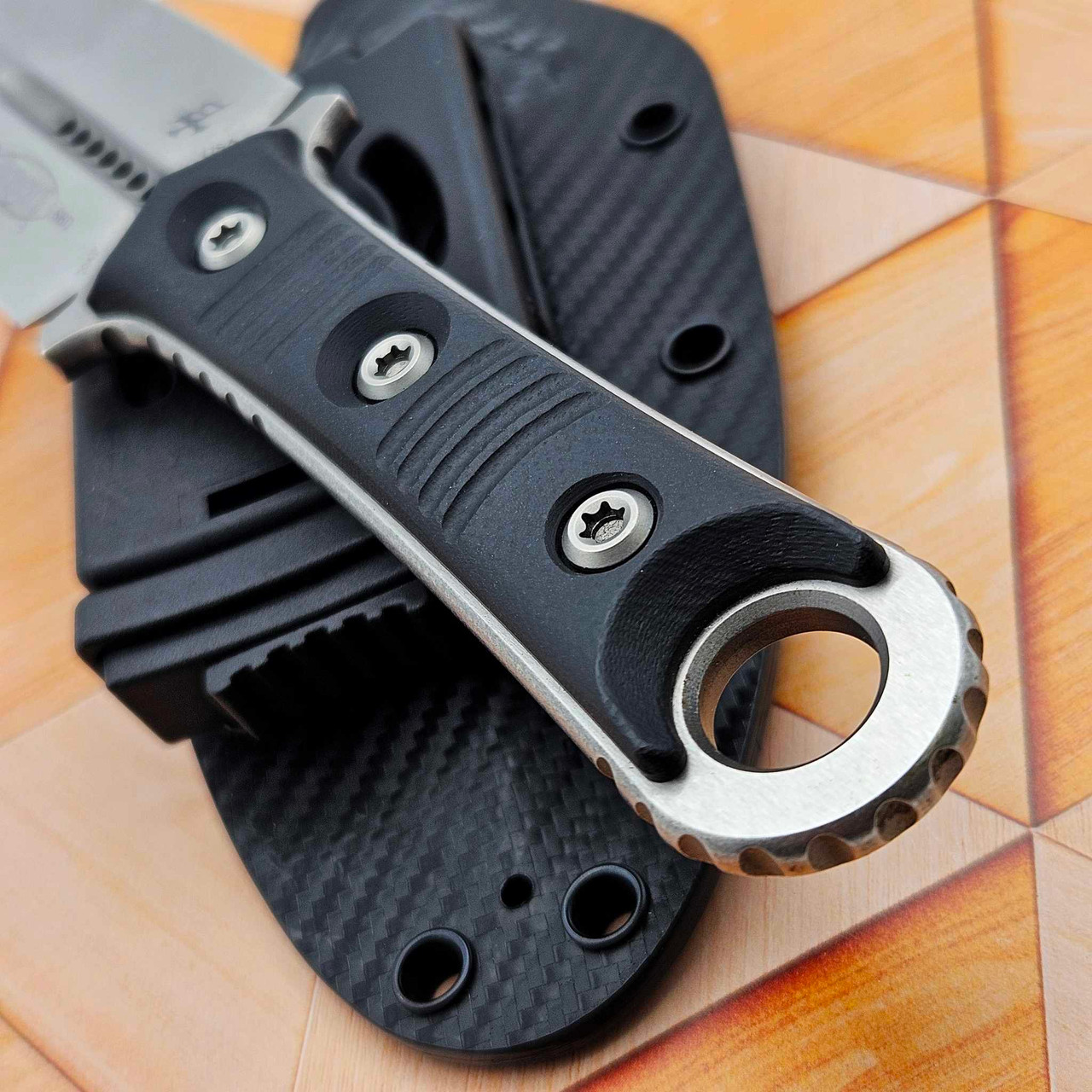 Microtech/Borka Blades 201-10 SBD Fixed Blade Stonewash Double Edge ...