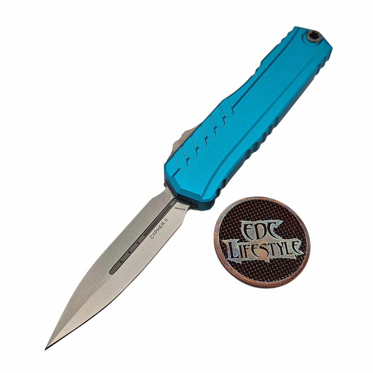 Microtech Cypher II D/E 1242-10TQ Turquoise Stonewash Standard