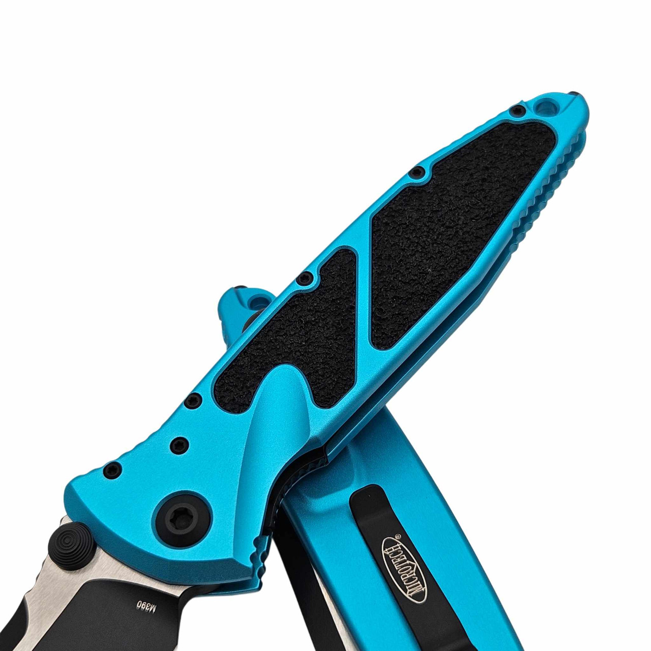 Microtech Socom Elite Manual Turquoise 4" S/E Black 160-1TQ