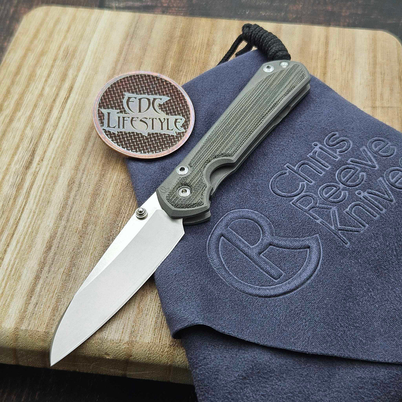 Chris Reeves Knives CRK Small Sebenza Black Canvas Inlay Stonewashed ...