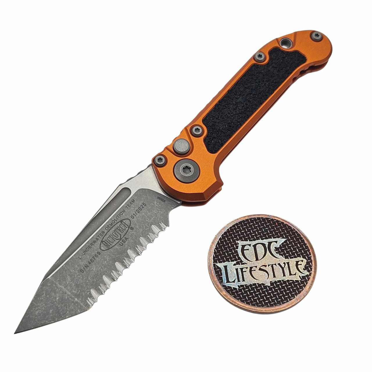 Microtech LUDT T/E Full Serrated Gen III 1136-12APOR Orange