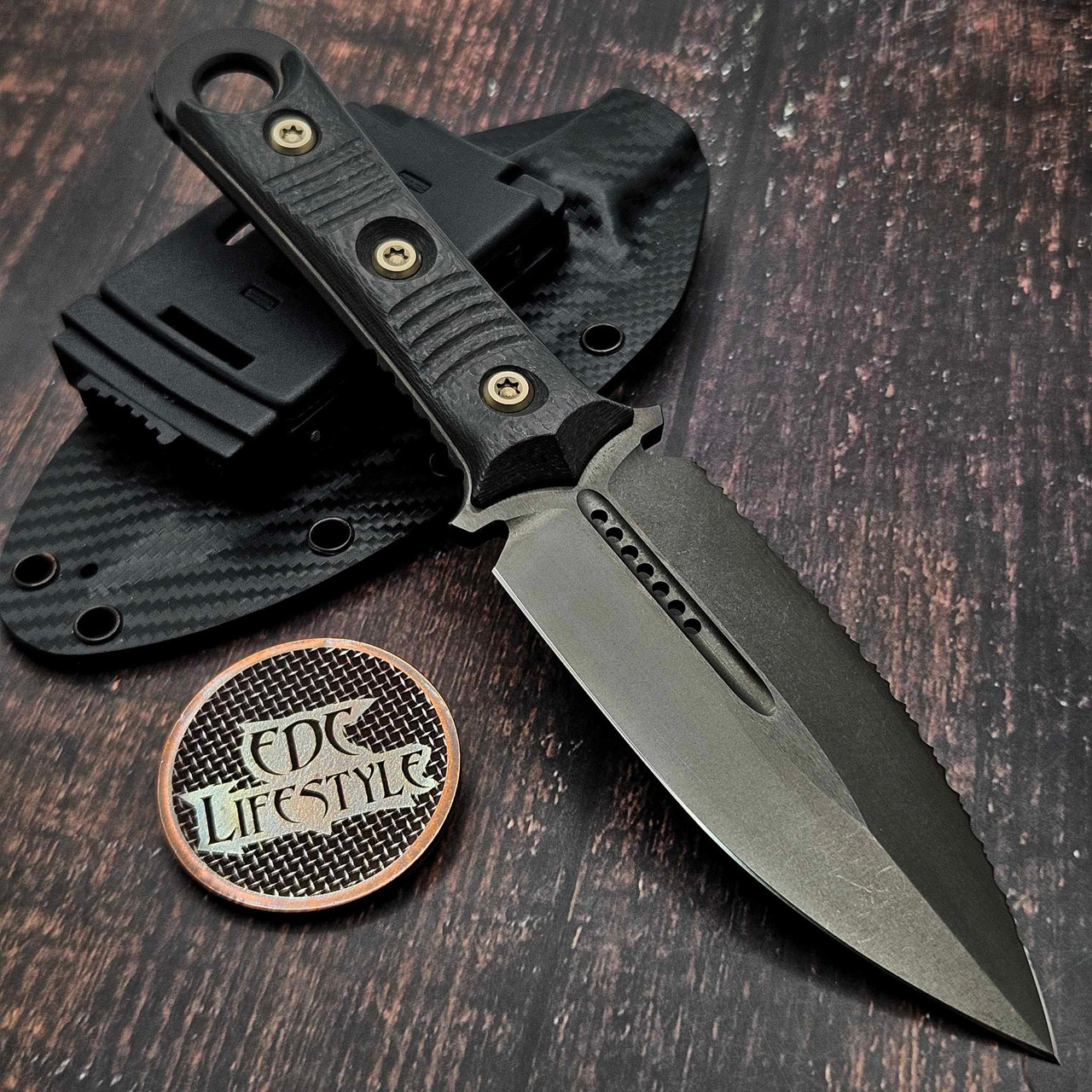 Microtech/Borka Blades 201-3DLCS SBD Fixed Blade DLC Double Edge Full ...