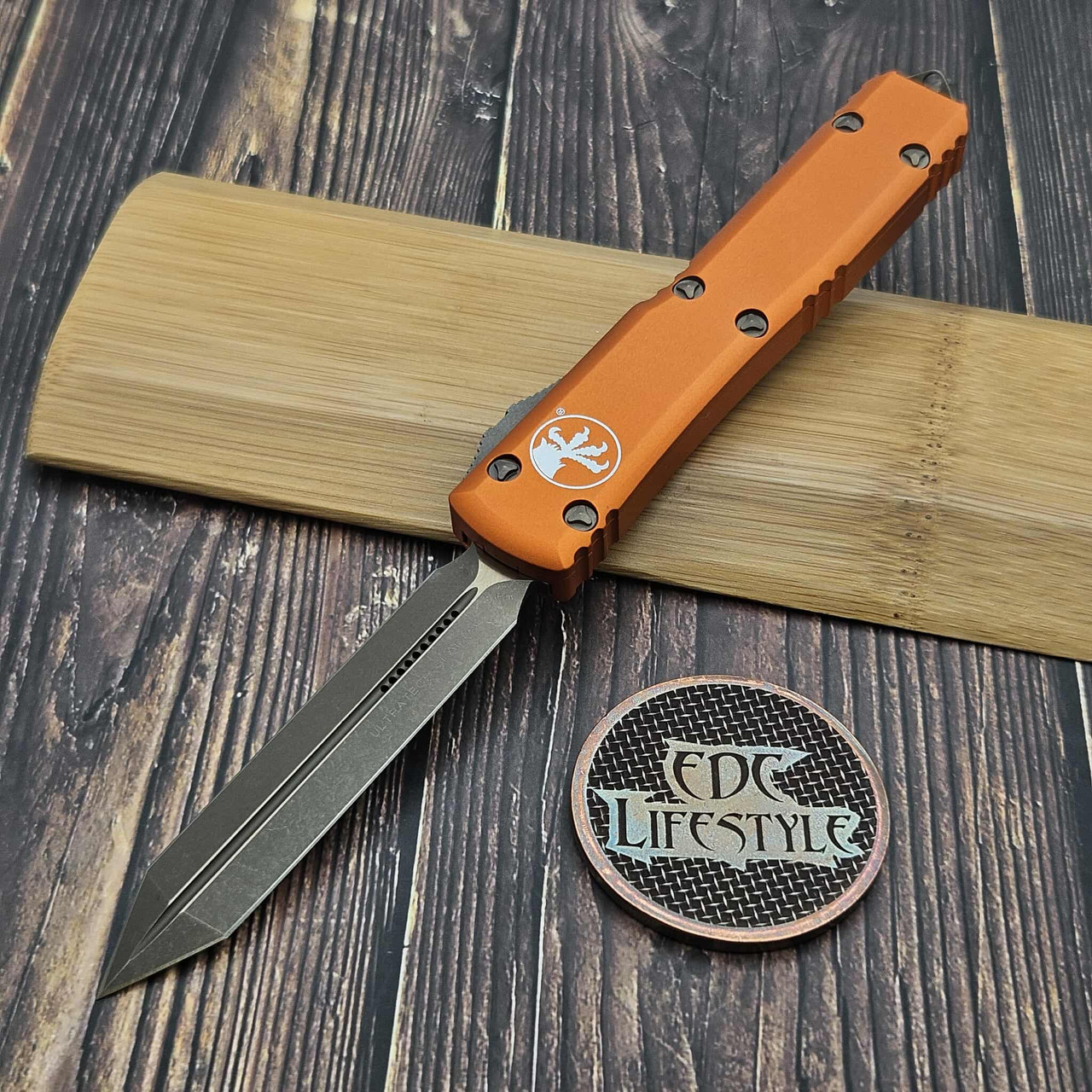 Microtech Ultratech 223-13APOR Orange Apocalyptic Bronzed Standard