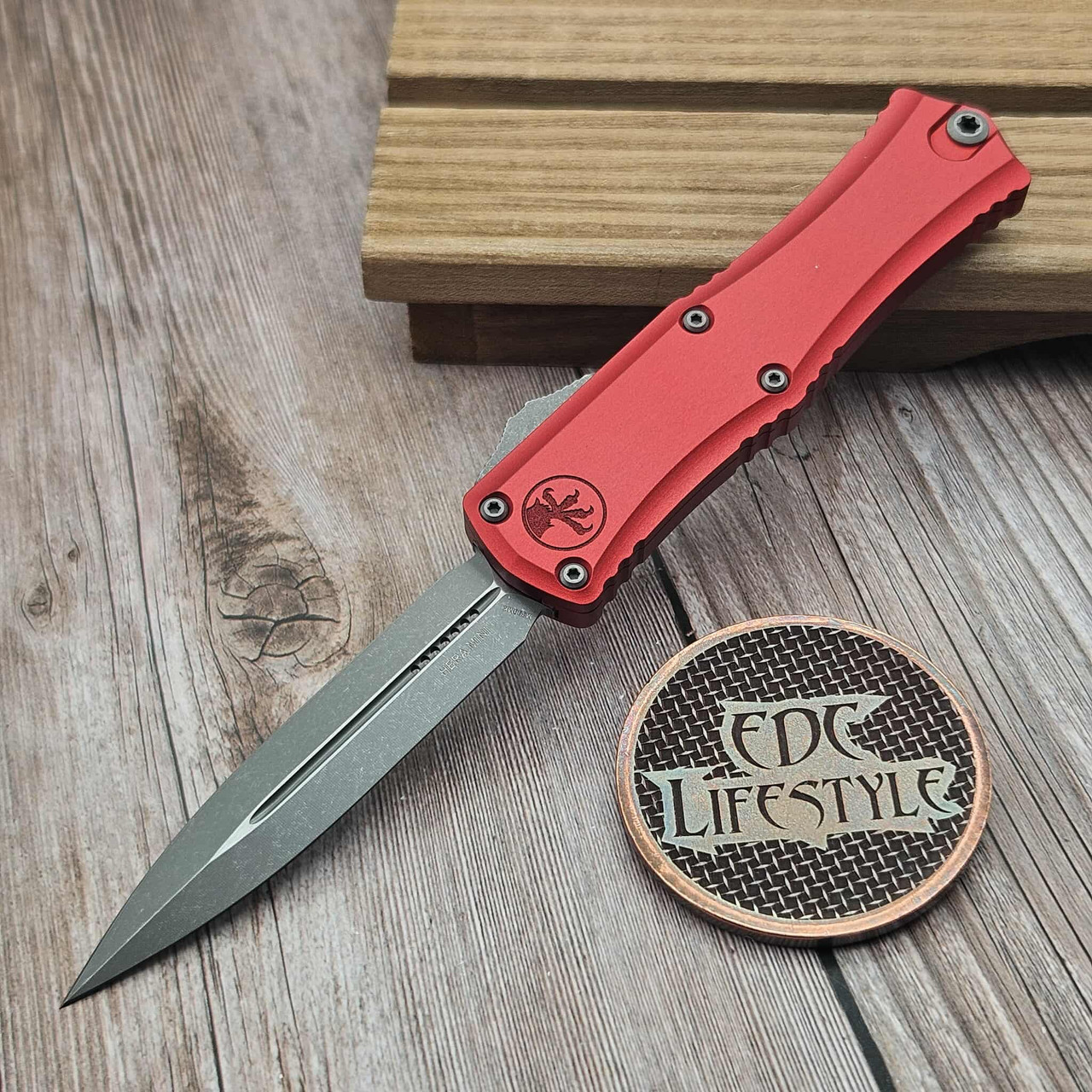 Microtech Hera II Mini D/E Red Apocalyptic 1702M-10APRD - Grenade ...