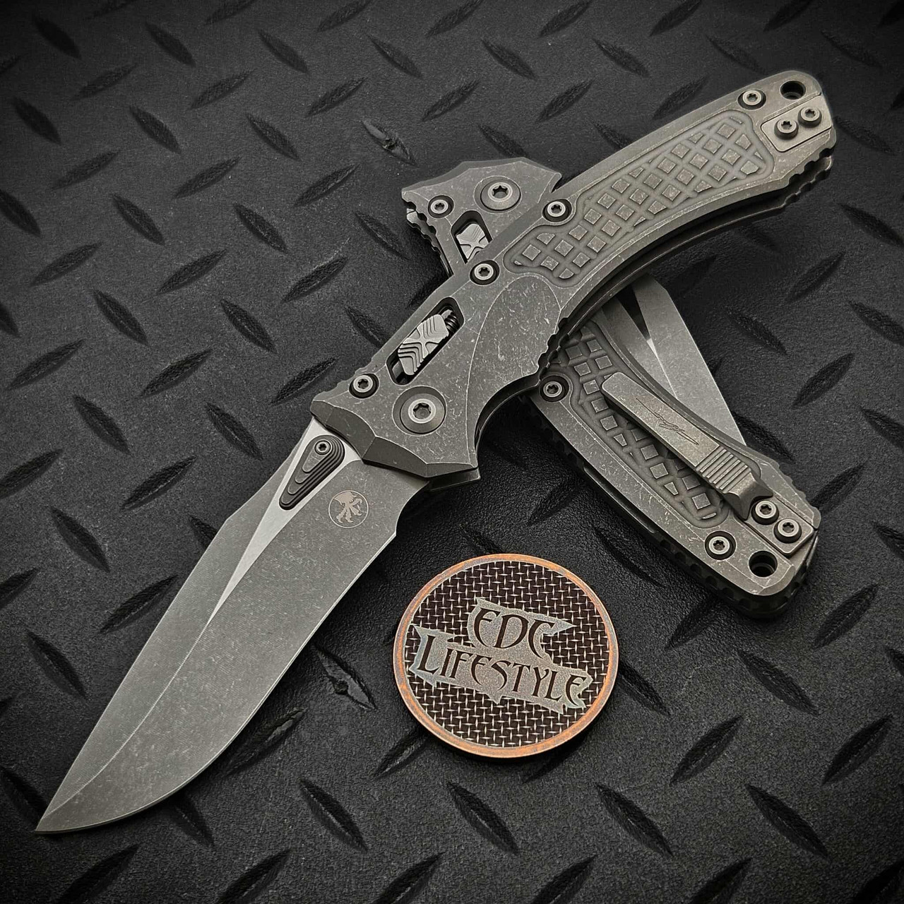 Microtech Amphibian Ram-Lok 137RL-10APFRMS1 Titanium Frag