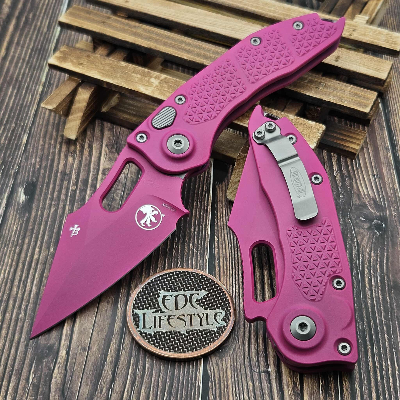 Microtech Borka Auto Stitch 169-1PK-X14 S/E Cerakote Pink