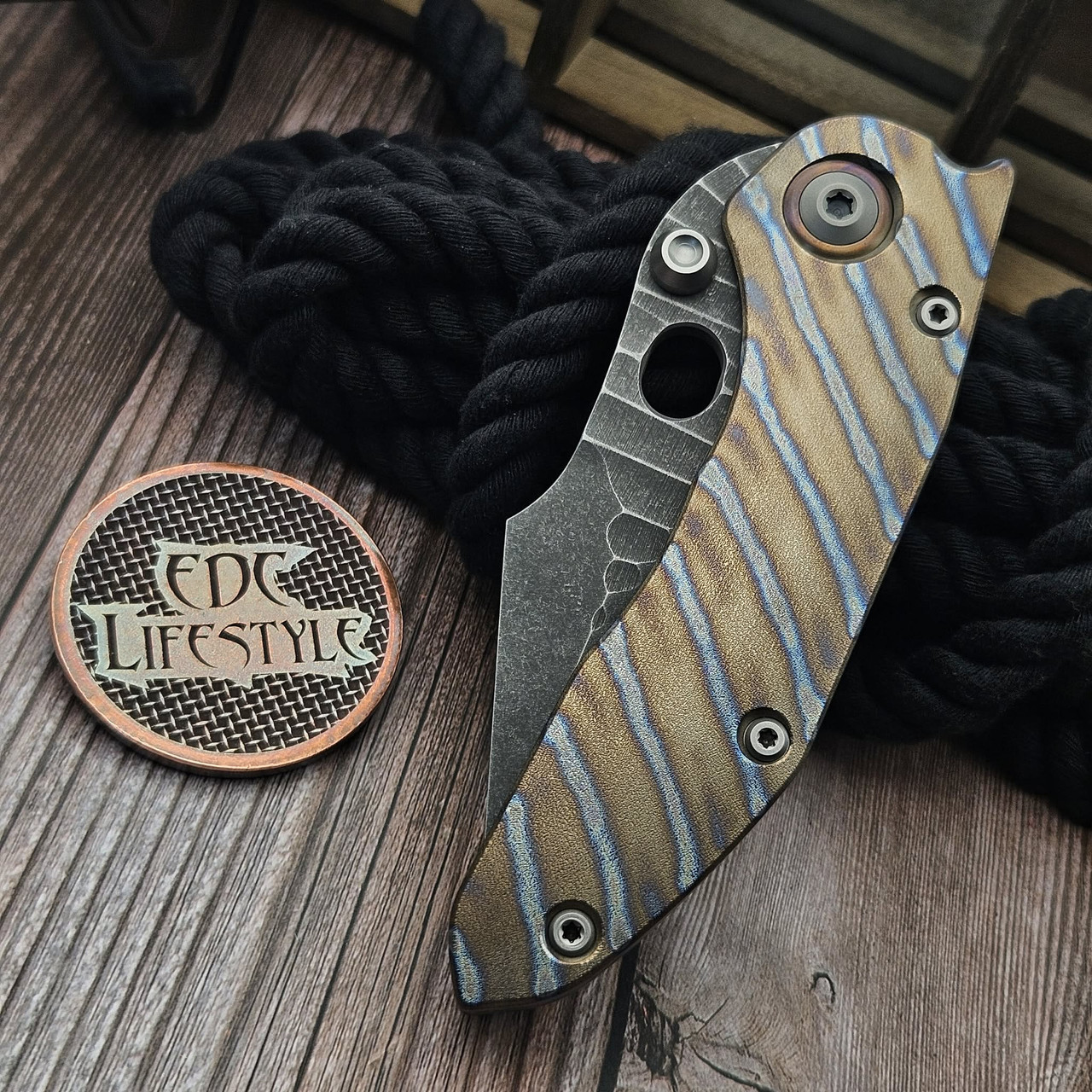 Borka Blades Flamed Stitch Rock Grind Acid Washed