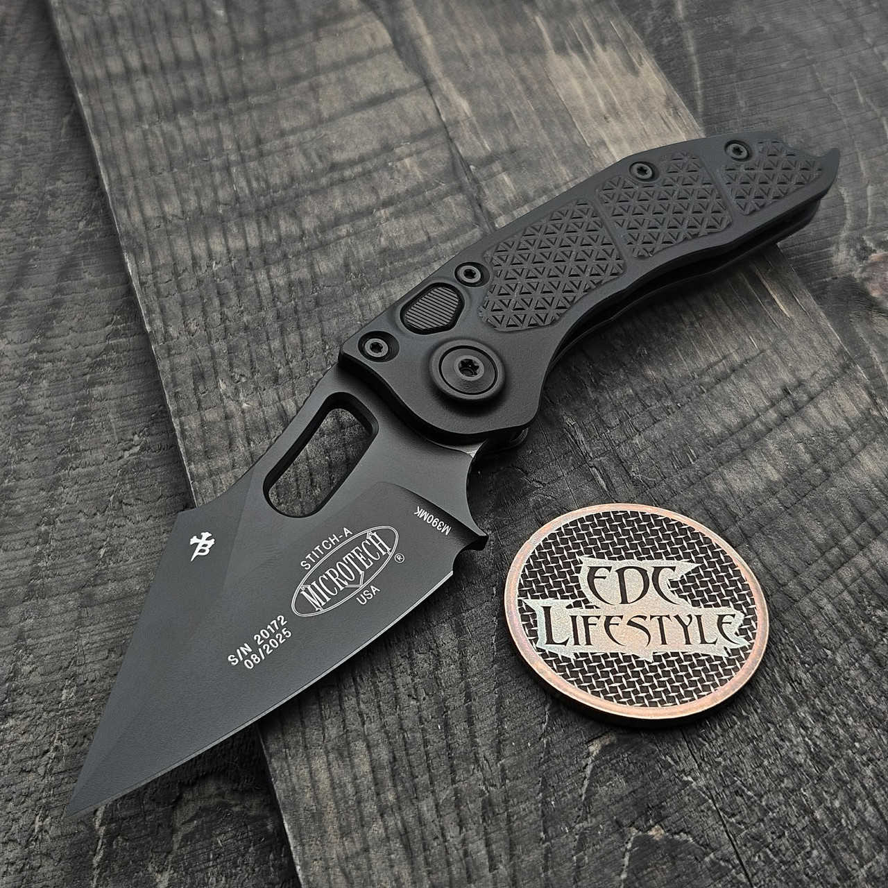 Microtech 169-1T Stitch Auto S/E Black Tactical Grenade