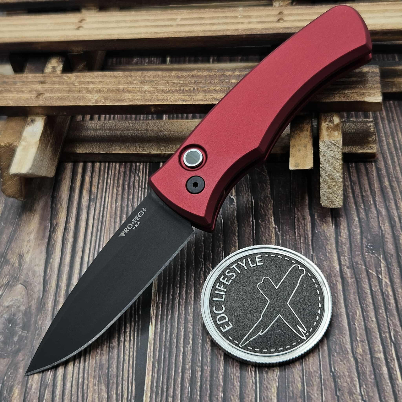 Pro-Tech 2025 CCKS Duke 2 Auto Red Handle 2.7