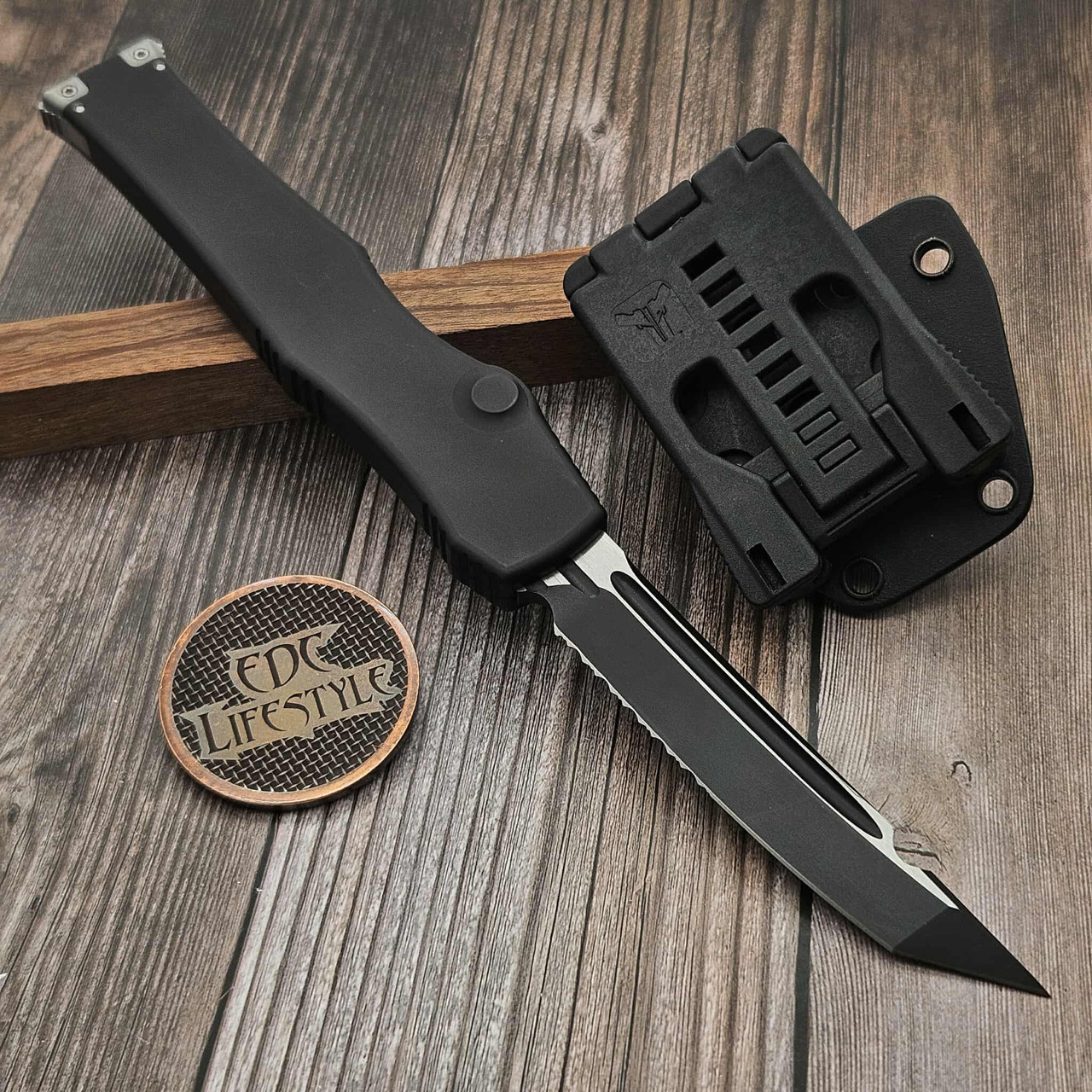 Microtech Knives Halo VI T/E Partial Serrated 250-2 S/N 1458 - Preowned