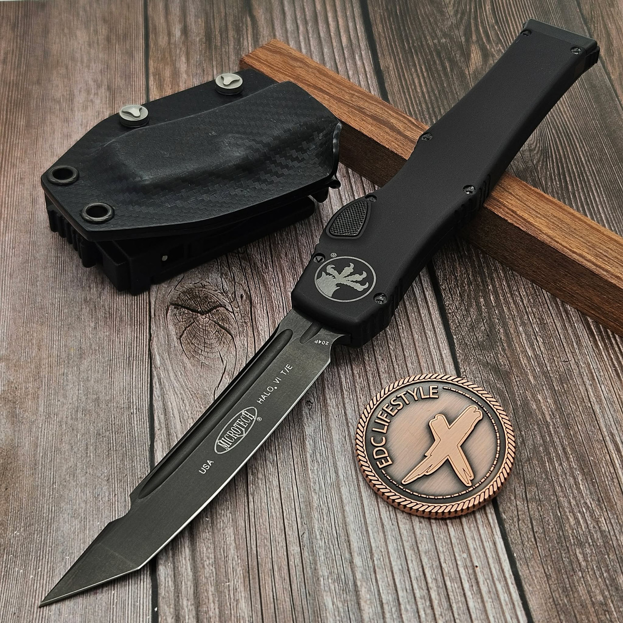 Microtech Halo VI T/E DLC 250-1DLCT S/N 2785 - Preowned