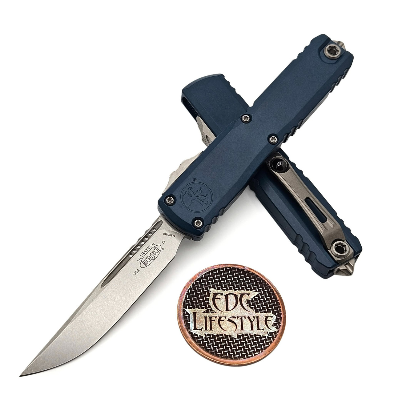 Microtech Ultratech Gen IV Deep Ocean S/E 3.55" M390MK Stonewash 11214-10DO