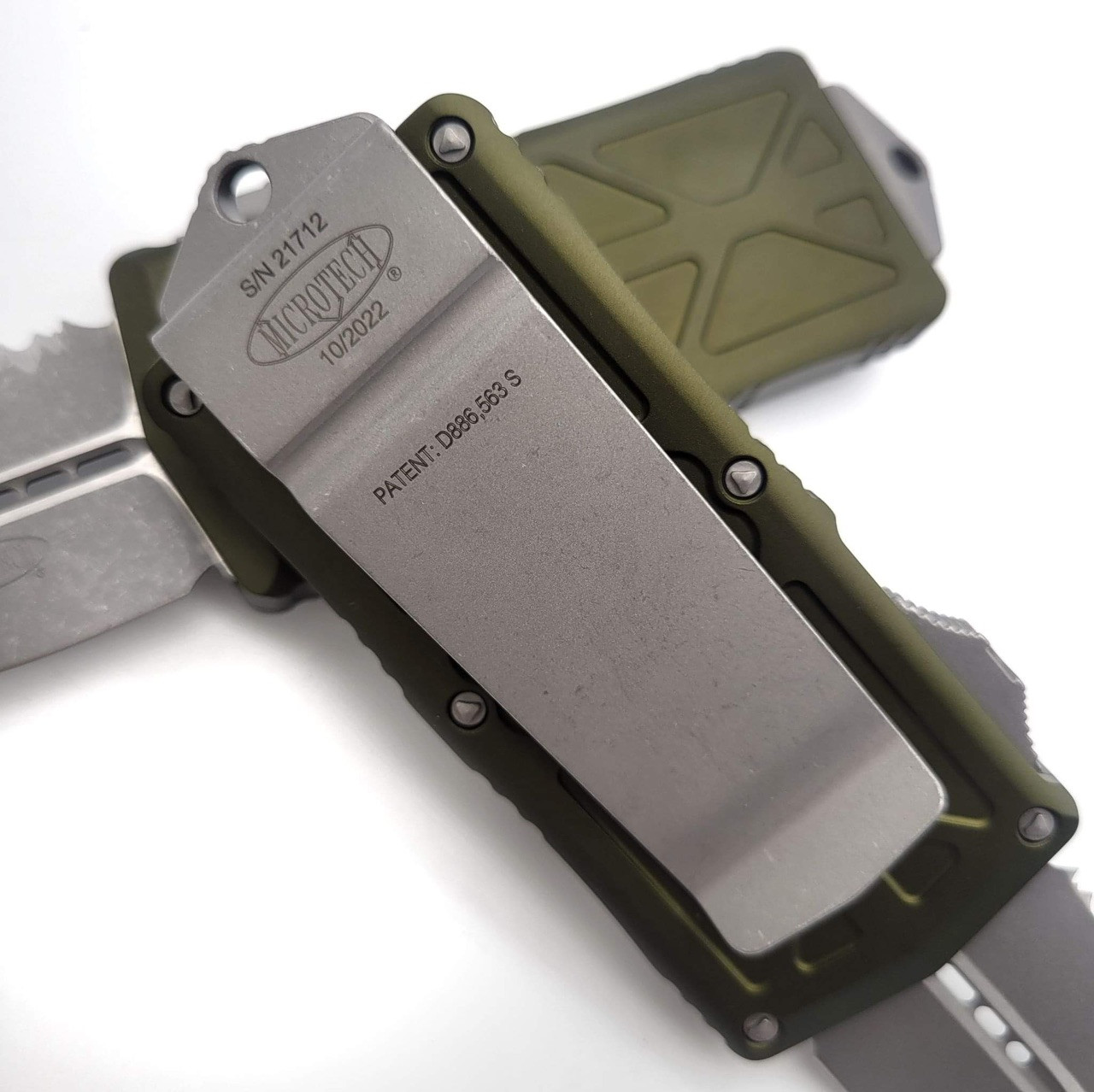 Microtech Exocet 157-12APOD OD Green Apocalyptic Double Edge Full ...