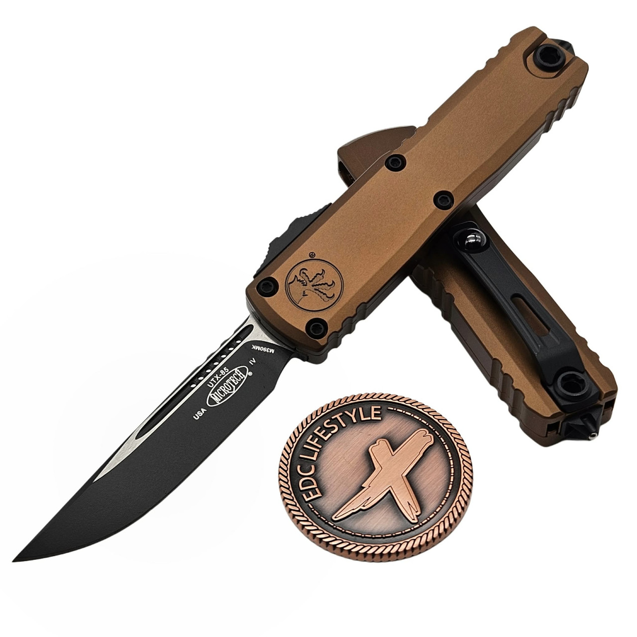 Microtech UTX-85 Gen IV Tan S/E 3.10" 12314-1TA