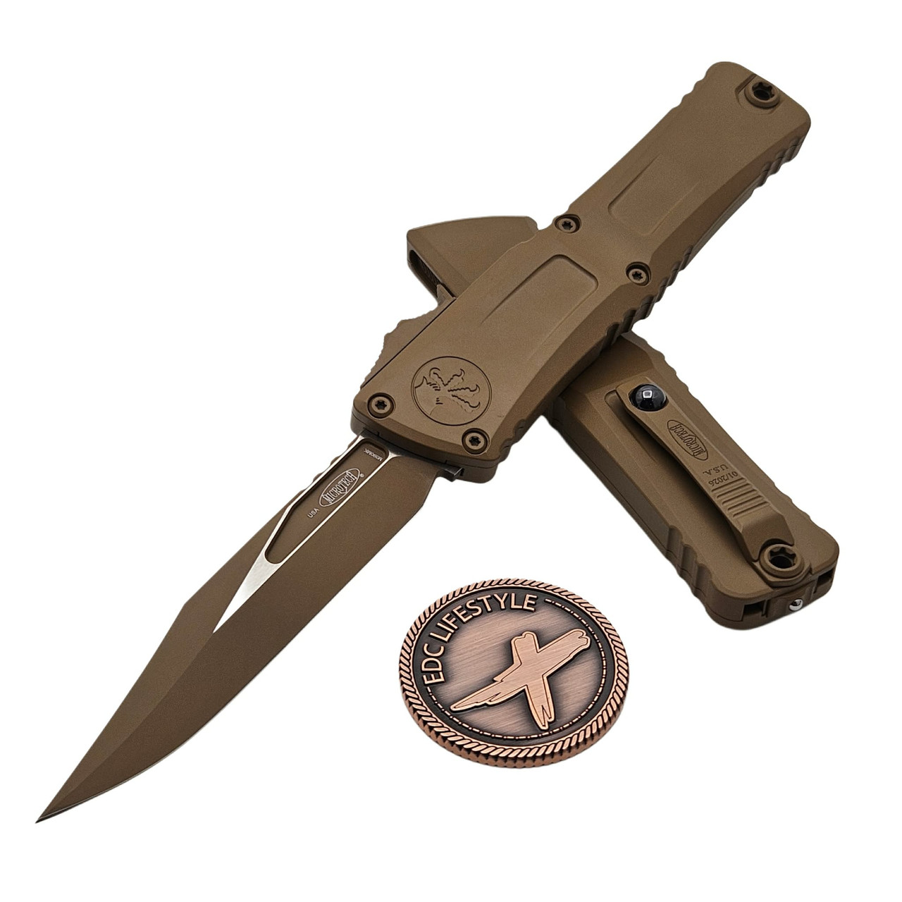 Microtech Combat Troodon Gen III 1146-1CTA Cerakote Tan Bowie