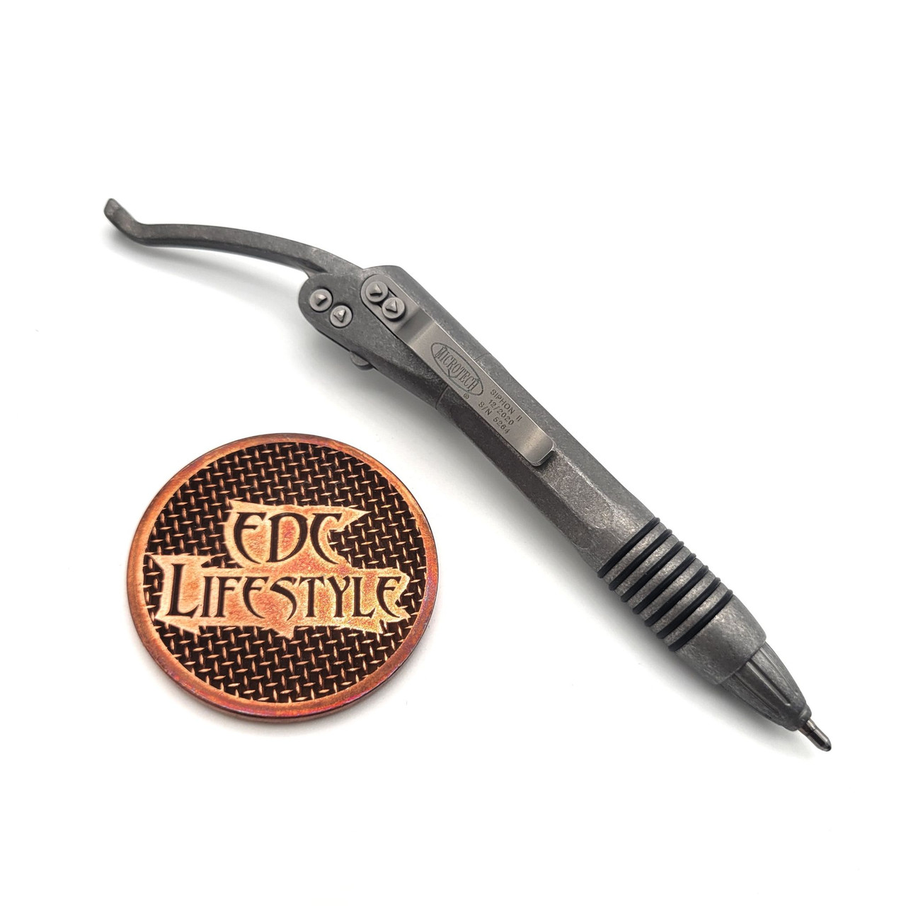 Microtech Siphon Ii Microtech Knives Siphon II 401-SS-SW Stonewash Stainless Steel