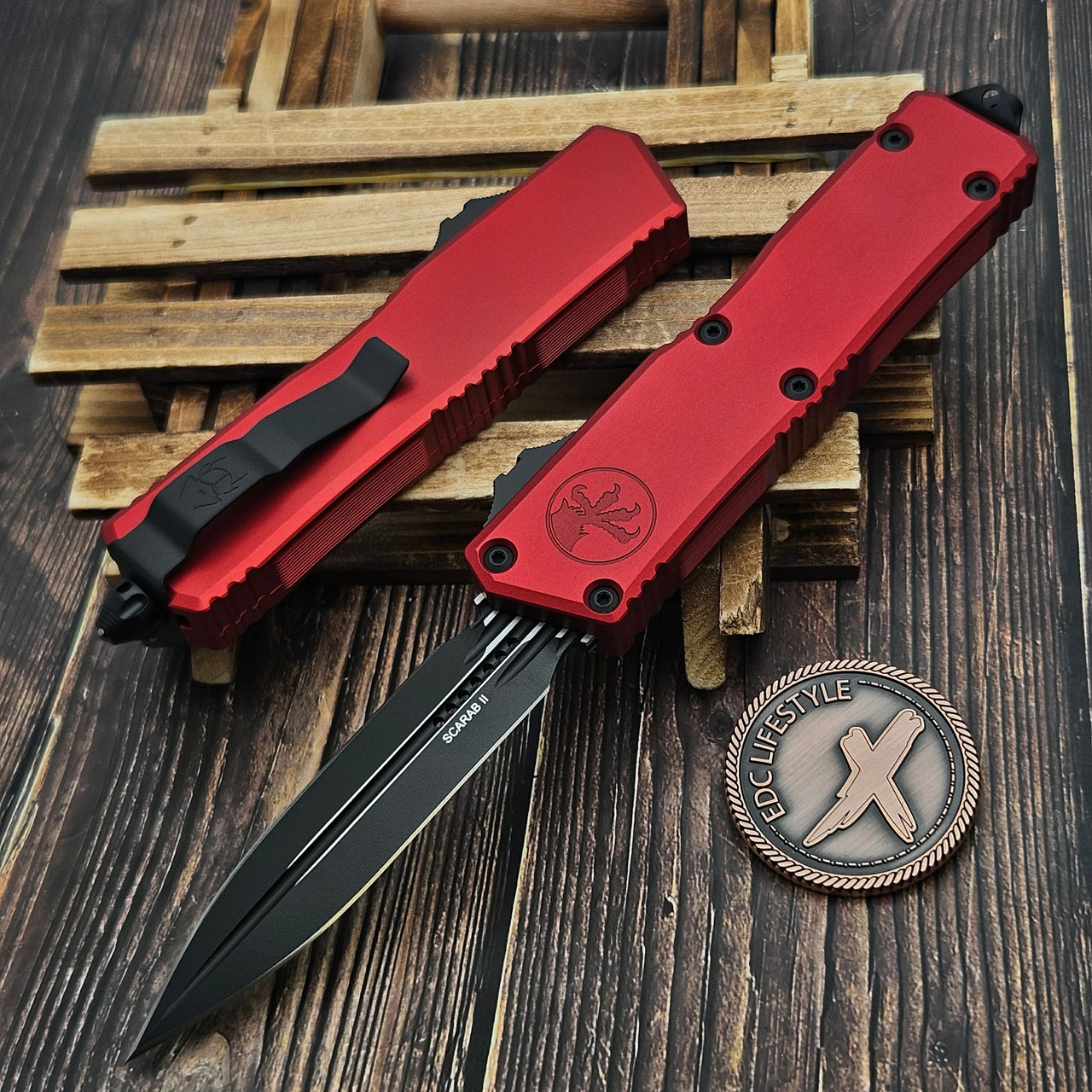 Microtech Red Executive Scarab II D/E Gen III 1175-1RD